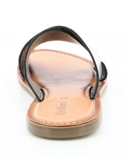 Kickers Leren Slippers "Diaz-2" Zilverkleurig -Gstar Kleding Winkel kickers leren slippers diaz 2 zilverkleurig 2