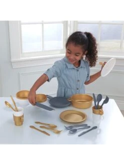 KidKraft 27-delige Speelkeukenset "Modern Metallics" - Vanaf 18 Maanden -Gstar Kleding Winkel kidkraft 27 delige speelkeukenset modern metallics vanaf 18 maanden 1