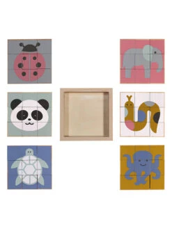 9-delige Houten Puzzel "Dieren" - Vanaf 12 Maanden