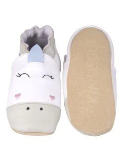 Leren Kruipschoentjes "Eenhoorn" Wit -Gstar Kleding Winkel kindsgut leren kruipschoentjes eenhoorn wit 1