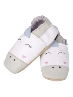 Leren Kruipschoentjes "Eenhoorn" Wit -Gstar Kleding Winkel kindsgut leren kruipschoentjes eenhoorn wit 2
