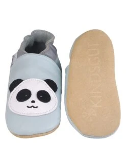 Leren Kruipschoentjes "Panda" Lichtblauw -Gstar Kleding Winkel kindsgut leren kruipschoentjes panda lichtblauw 1