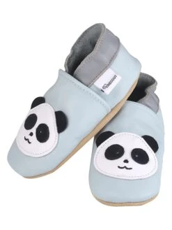 Leren Kruipschoentjes "Panda" Lichtblauw -Gstar Kleding Winkel kindsgut leren kruipschoentjes panda lichtblauw 2