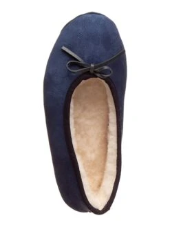 Pantoffels Met Lamsvacht "Sabrina" Donkerblauw -Gstar Kleding Winkel kitz pichler pantoffels met lamsvacht sabrina donkerblauw 3