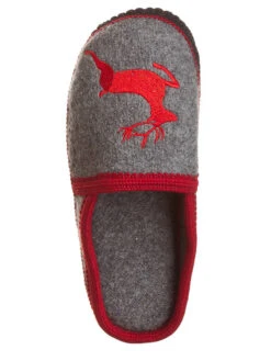 Pantoffels "Virgen" Grijs/rood -Gstar Kleding Winkel kitz pichler pantoffels virgen grijs rood 2