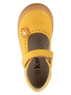 Leren Ballerina's Met Bandje Geel -Gstar Kleding Winkel kmins leren ballerinas met bandje geel 3