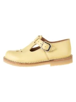 Leren Enkelsandalen Geel