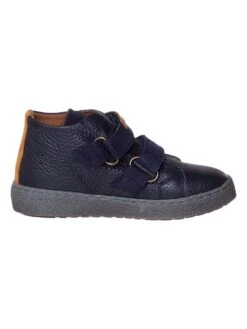 Leren Sneakers Donkerblauw/okergeel -Gstar Kleding Winkel kmins leren sneakers donkerblauw okergeel 1