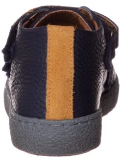 Leren Sneakers Donkerblauw/okergeel -Gstar Kleding Winkel kmins leren sneakers donkerblauw okergeel 2