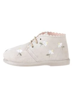 Leren Veterschoenen Beige