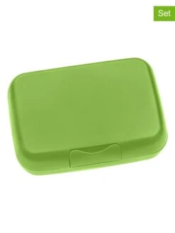 Koziol 2-delige Set: Lunchboxen "Candy L" Groen - (L)7,4 X (B)7,4 X (H)21,7 Cm