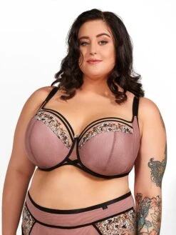 Halfvoorgevormde Beha "Paloma" Zwart/roze