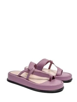 L37 Leren Teenslippers Paars -Gstar Kleding Winkel l37 leren teenslippers paars 1