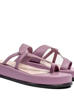 L37 Leren Teenslippers Paars -Gstar Kleding Winkel l37 leren teenslippers paars 2