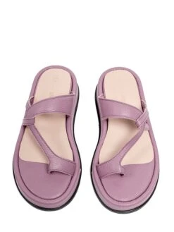 L37 Leren Teenslippers Paars -Gstar Kleding Winkel l37 leren teenslippers paars 4