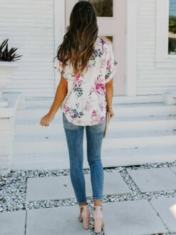 Shirt Crème/roze -Gstar Kleding Winkel la angels shirt creme roze 2