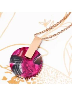 Rosévergulde Ketting Met Hanger - (L)40 Cm -Gstar Kleding Winkel la chiquita rosevergulde ketting met hanger l 40 cm 1