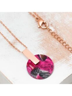 Rosévergulde Ketting Met Hanger - (L)40 Cm -Gstar Kleding Winkel la chiquita rosevergulde ketting met hanger l 40 cm 2