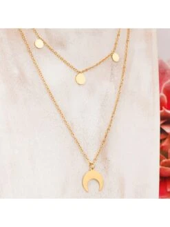 Vergulde Ketting Met Sierelementen - (L)38 Cm -Gstar Kleding Winkel la chiquita vergulde ketting met sierelementen l 38 cm 1