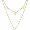 Vergulde Ketting Met Sierelementen - (L)38 Cm -Gstar Kleding Winkel la chiquita vergulde ketting met sierelementen l 38 cm