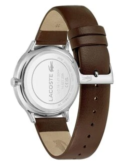 Lacoste Kwartshorloge "Club" Donkerbruin/zilverkleurig -Gstar Kleding Winkel lacoste kwartshorloge club donkerbruin zilverkleurig 2