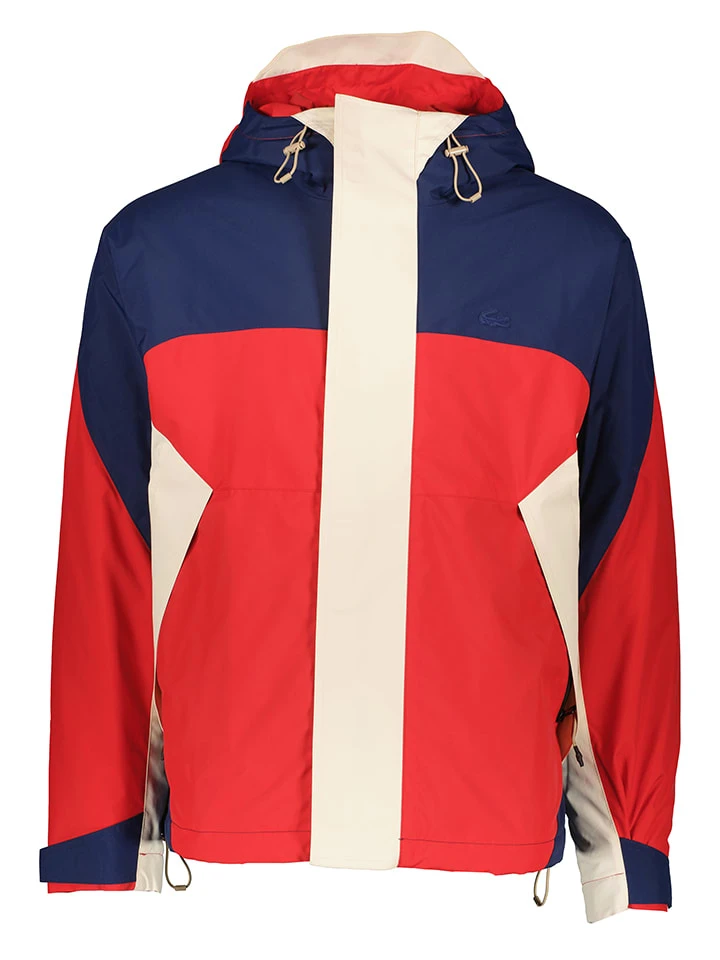 Lacoste Tussenjas Donkerblauw/rood/beige 3 Lacoste Tussenjas Donkerblauw/rood/beige