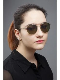 Lacoste Unisekszonnebril Goudkleurig/groen -Gstar Kleding Winkel lacoste unisekszonnebril goudkleurig groen 3