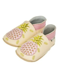 Leren Kruipschoenen "Ananas" Lichtroze
