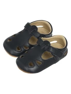 Leren Kruipschoenen "Archie" Zwart