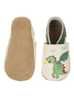 Leren Kruipschoenen "Draak" Geel/groen -Gstar Kleding Winkel lait et miel leren kruipschoenen draak geel groen 2