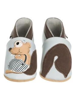 Leren Kruipschoenen "Eekhoorntje" Lichtblauw -Gstar Kleding Winkel lait et miel leren kruipschoenen eekhoorntje lichtblauw 2