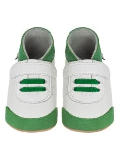 Leren Kruipschoenen Groen/wit -Gstar Kleding Winkel lait et miel leren kruipschoenen groen wit 1