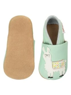 Leren Kruipschoenen "Lama" Groen -Gstar Kleding Winkel lait et miel leren kruipschoenen lama groen 2