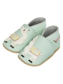 Leren Kruipschoenen "Lama" Groen