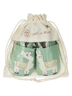 Leren Kruipschoenen "Lama" Groen -Gstar Kleding Winkel lait et miel leren kruipschoenen lama groen 3