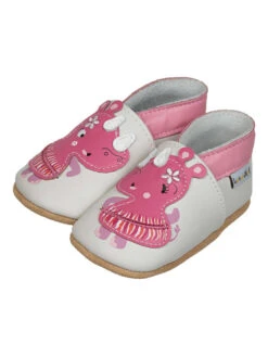 Leren Kruipschoenen "Neushoorn" Lichtroze