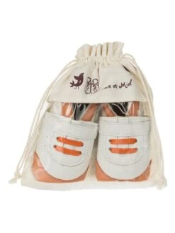 Leren Kruipschoenen Oranje/wit -Gstar Kleding Winkel lait et miel leren kruipschoenen oranje wit 3