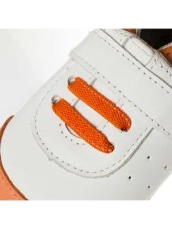 Leren Kruipschoenen Oranje/wit -Gstar Kleding Winkel lait et miel leren kruipschoenen oranje wit 4