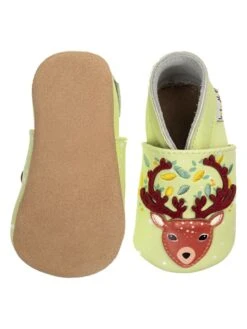 Leren Kruipschoenen "Reindeer" Lichtgroen -Gstar Kleding Winkel lait et miel leren kruipschoenen reindeer lichtgroen 2