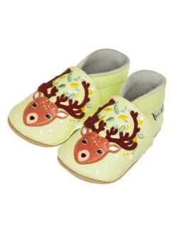 Leren Kruipschoenen "Reindeer" Lichtgroen
