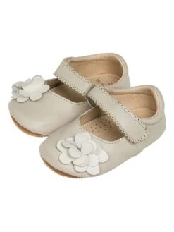 Leren Kruipschoenen "Siloé" Lichtgrijs