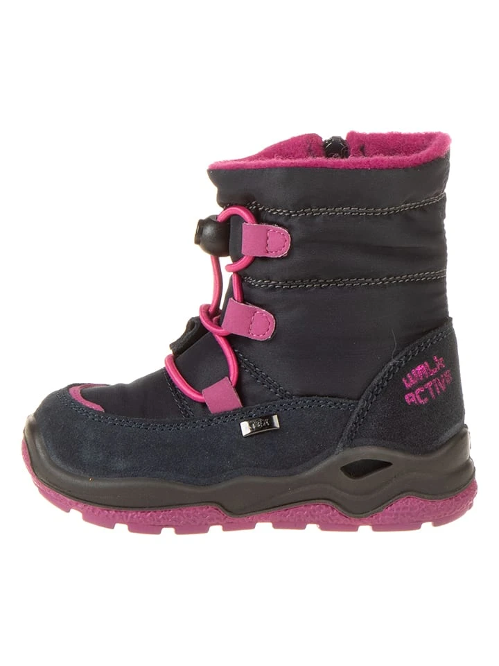 Leren Boots Donkerblauw/roze 3 Leren Boots Donkerblauw/roze