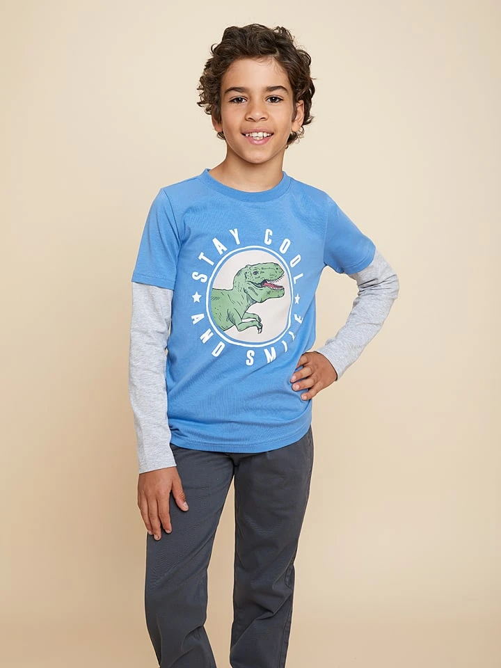 Longsleeve Blauw/grijs Gemêleerd 3 Longsleeve Blauw/grijs Gemêleerd