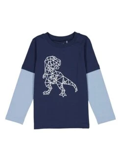 Longsleeve Donkerblauw/lichtblauw -Gstar Kleding Winkel lamino longsleeve donkerblauw lichtblauw 1
