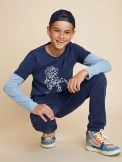 Longsleeve Donkerblauw/lichtblauw -Gstar Kleding Winkel lamino longsleeve donkerblauw lichtblauw 4