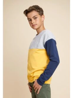 Sweatshirt Grijs/geel/donkerblauw 12 Sweatshirt Grijs/geel/donkerblauw -Gstar Kleding Winkel lamino sweatshirt grijs geel donkerblauw 4