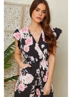 Jumpsuit Zwart/lichtroze/wit -Gstar Kleding Winkel larmoire de suzette jumpsuit zwart lichtroze wit 3