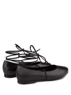 Leren Ballerina's "Dancer" Zwart -Gstar Kleding Winkel lashoe leren ballerinas dancer zwart 1