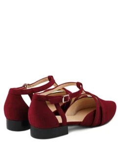 Leren Ballerina's Met Bandje Donkerrood -Gstar Kleding Winkel lashoe leren ballerinas met bandje donkerrood 1