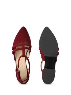 Leren Ballerina's Met Bandje Donkerrood -Gstar Kleding Winkel lashoe leren ballerinas met bandje donkerrood 3